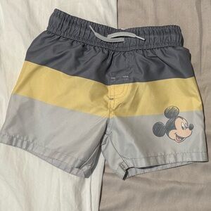 Disney Mickey Mouse Kids Shorts - Gray and Yellow